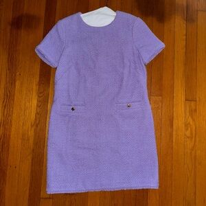 Ann Taylor size 8 purple tweed dress